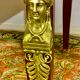 Empire style desk return from egypt double sided in mahogany and gilded bronzes year 1900