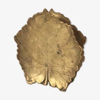 Mail holder, solid brass leaf 1970