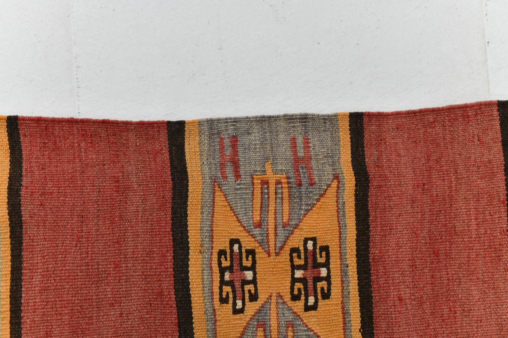 3x13 Runner Boho Hallway Rug, Kilim Runner Rug, 88x383Cm