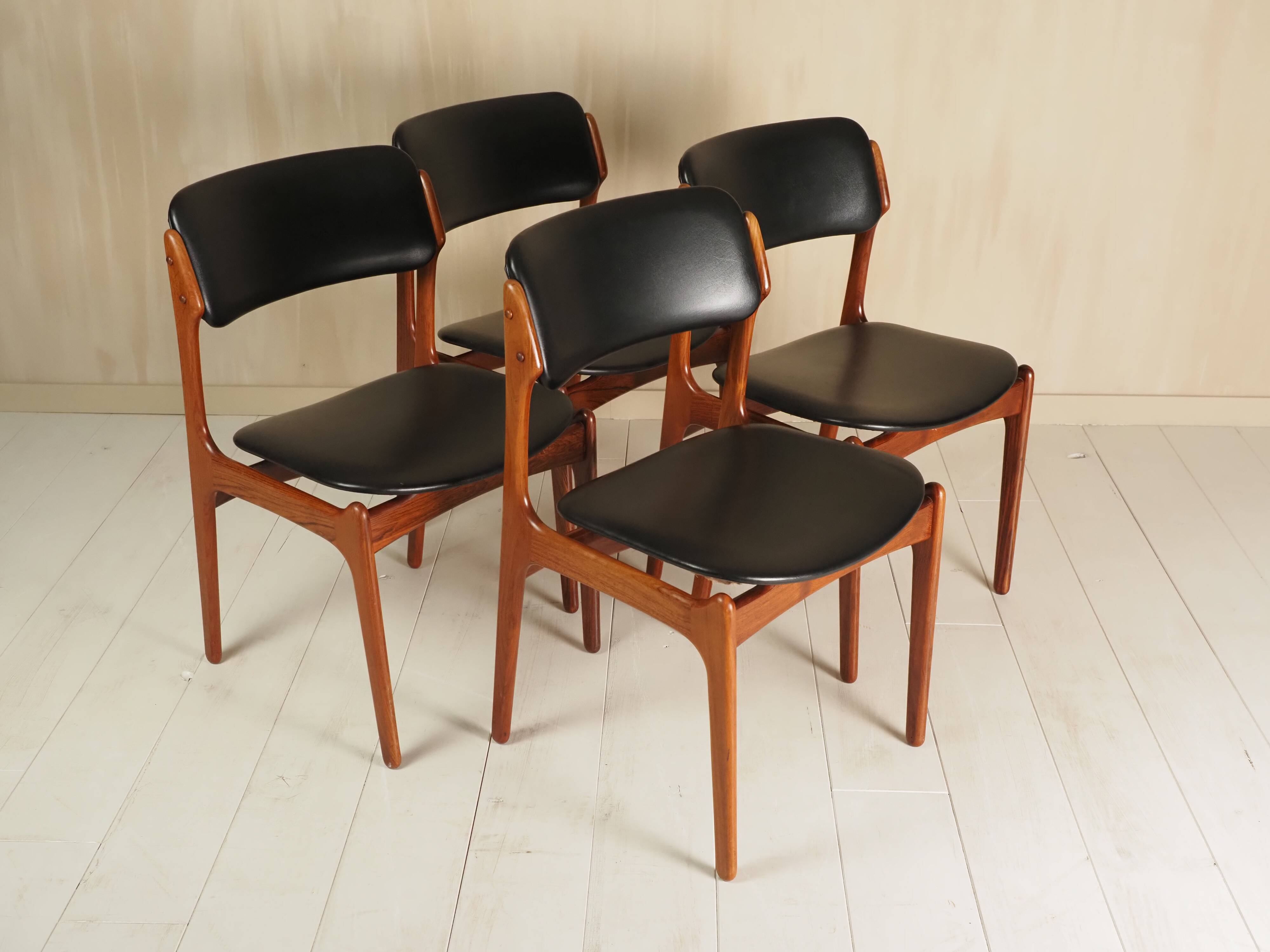 Model 49 dining chairs by Erik Buck for OD Møbler, 1960s