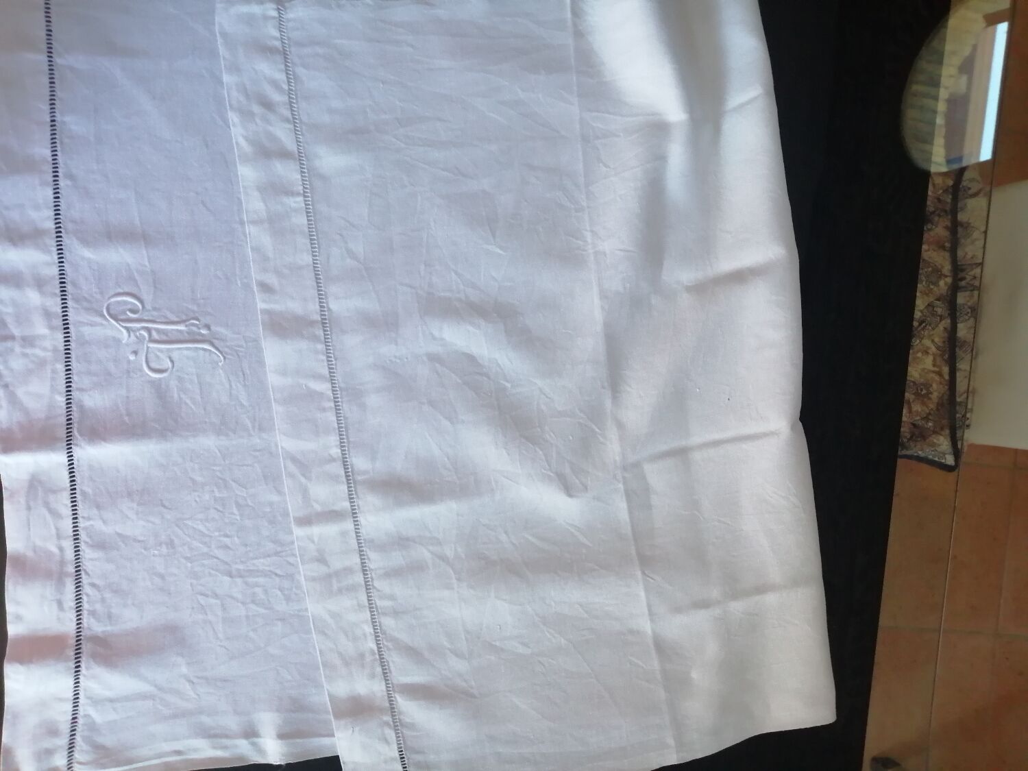 Lot de 6 serviettes anciennes brodées