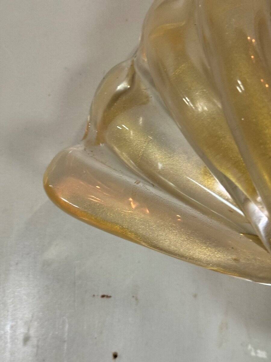 Venetian Wall Lamp in Gilded Murano Glass Circa 1980