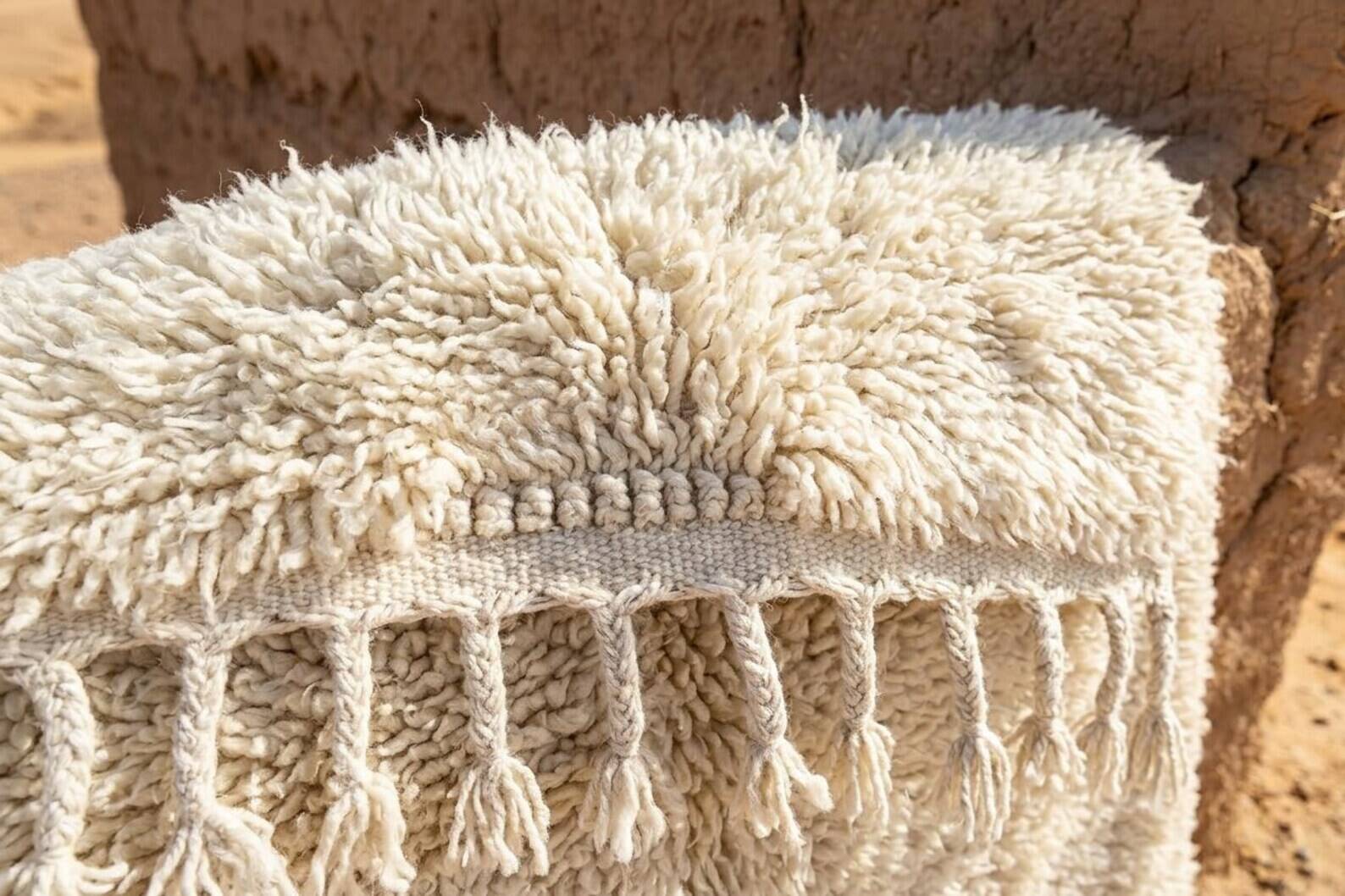 Berber Moroccan rug white 200/300cm