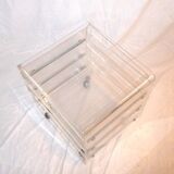 Plexiglass box with drawers on casters