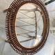 Rattan coffee table and glass in excellent condition