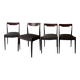 Set of 4 Scandinavian teak chairs by Niels Otto Moller, Denmark 1950.