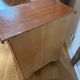 Vintage bedside table with floral decor