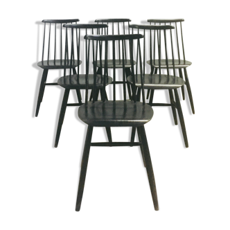 Suite of 6 Fanett chairs by Ilmari Tapiovaara