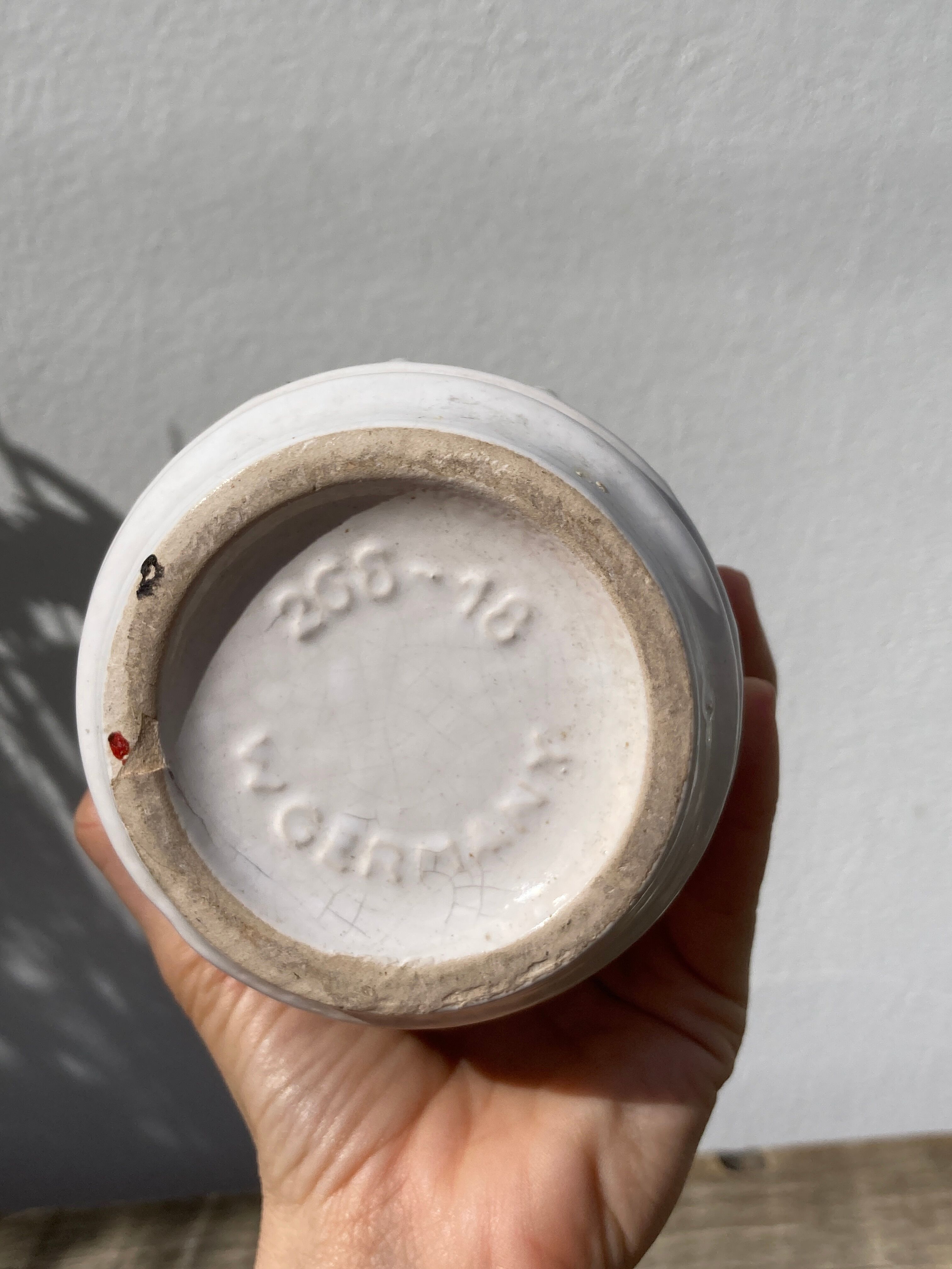 German white ceramic vase 1970 scheurich keramik white