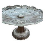 Compotier in molded glass and regulated foot