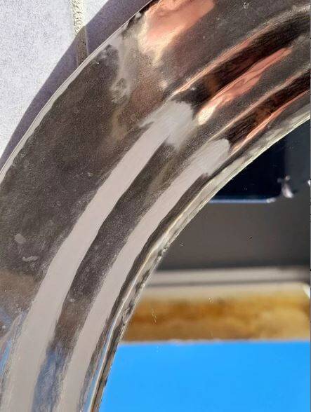 Metal mirror, 39x39 cm, 1970.