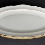 2 small oval dishes in white porcelain