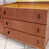 Commode Teck vintage 1970