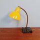 Casserole lamp in yellow lacquered metal and black marble, 1950s
