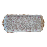 Rectangular dish in vintage Limoges enameled porcelain