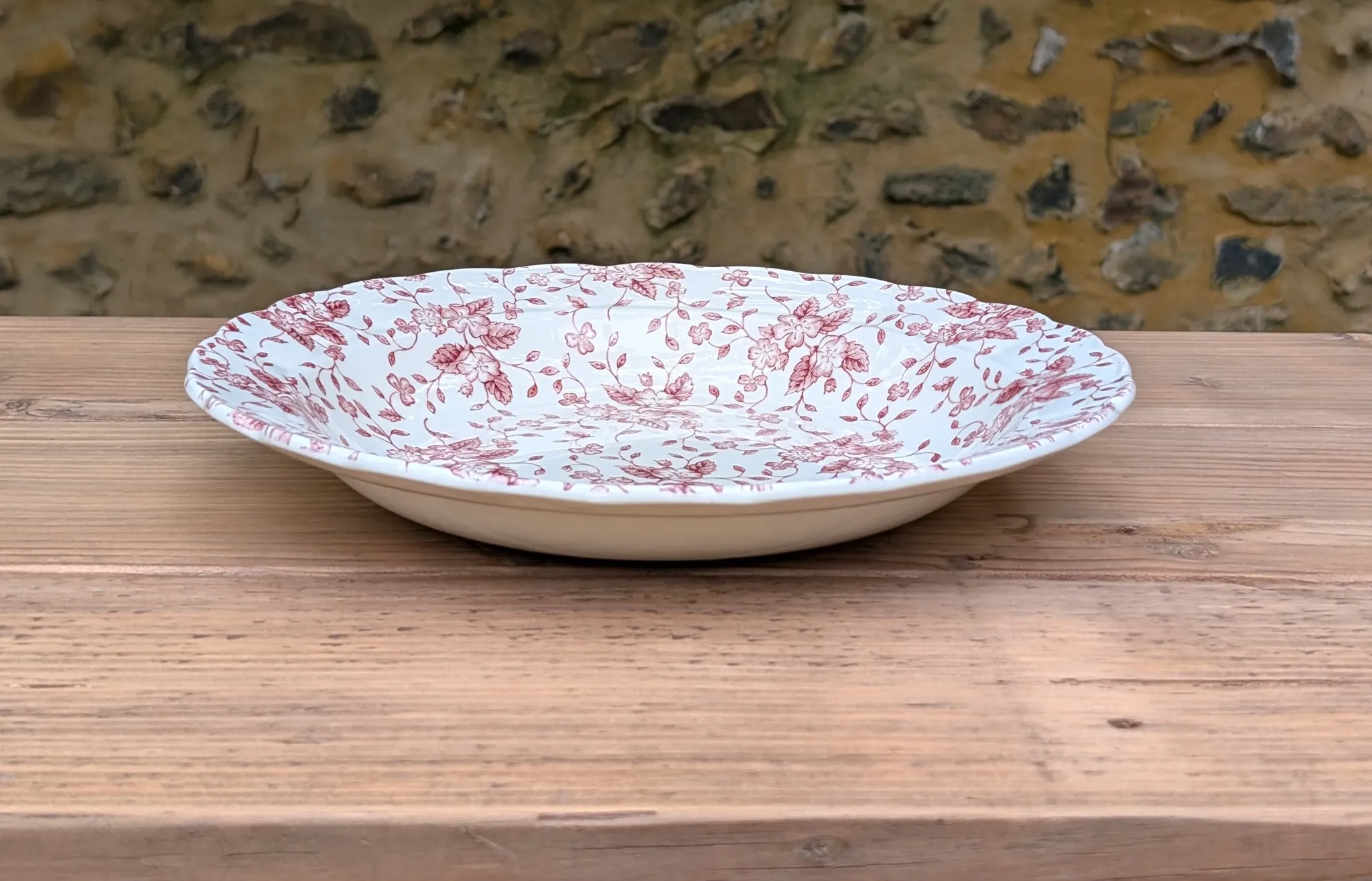English plate and salad bowl duo