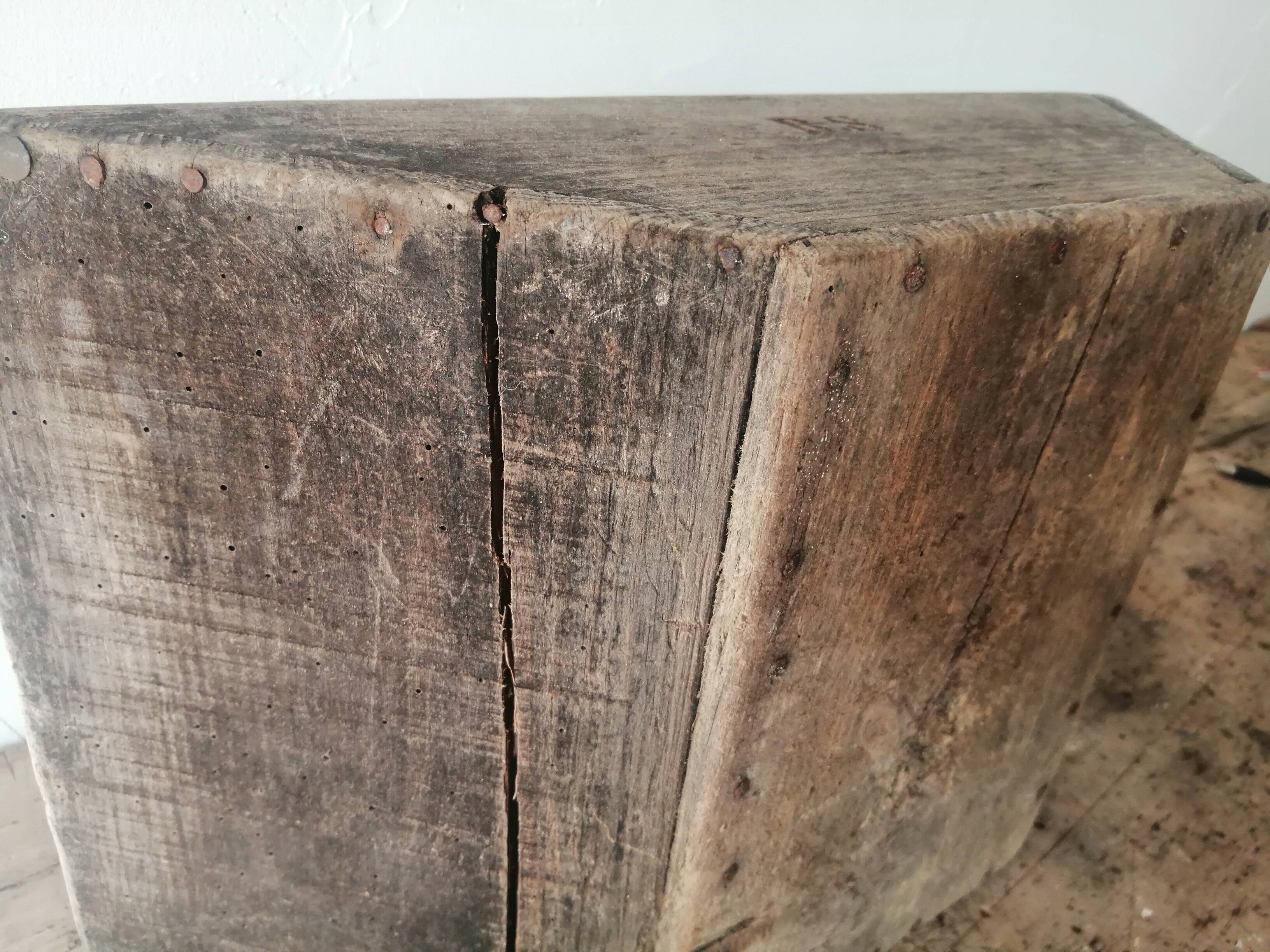 Wooden basket with old harvest from Bordeaux