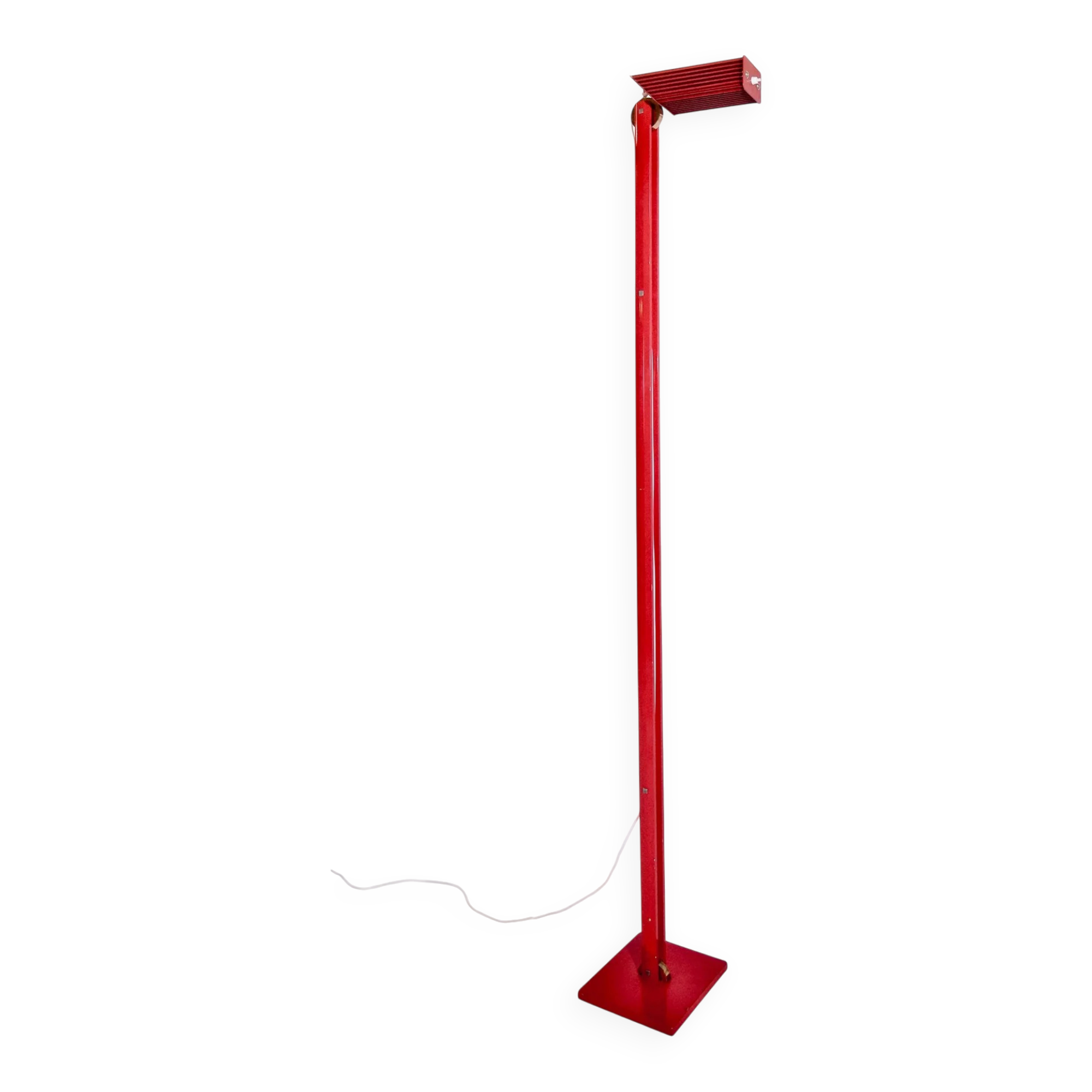 Lampadaire rouge vif, années 1980