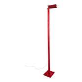 Bright red vintage floor lamp, 1980s