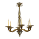 Venetian chandelier in gilded Murano glass by Venini circa 1920, 6 light arms.