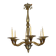 Venetian chandelier in gilded Murano glass by Venini circa 1920, 6 light arms.