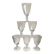 Set of 6 molded glass wine glasses 30-40s
