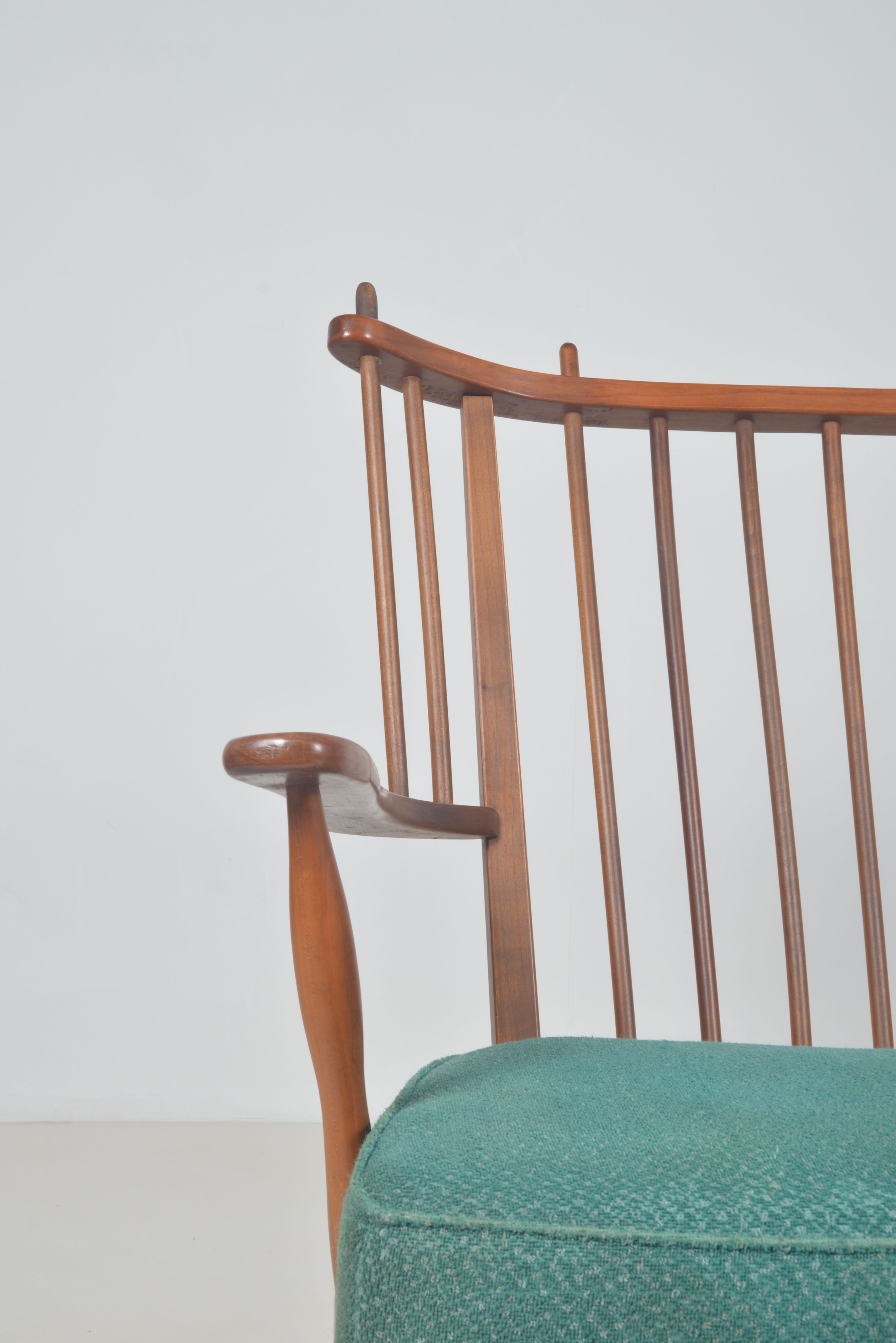 Mid-Century Scandinavian armchair with bars, 1950s
