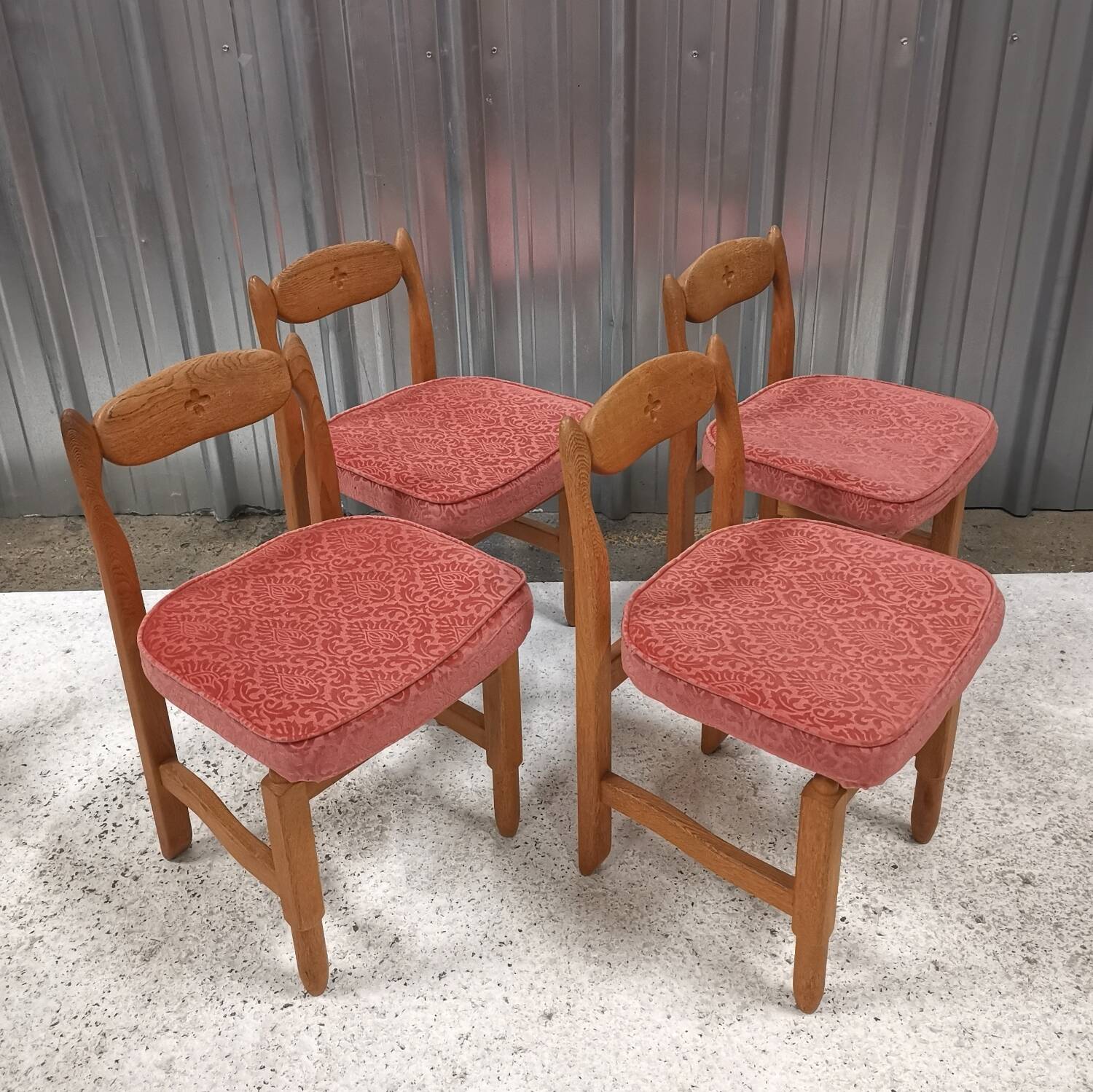 Set of 4 Guillerme et Chambron designer chairs, Votre Maison edition