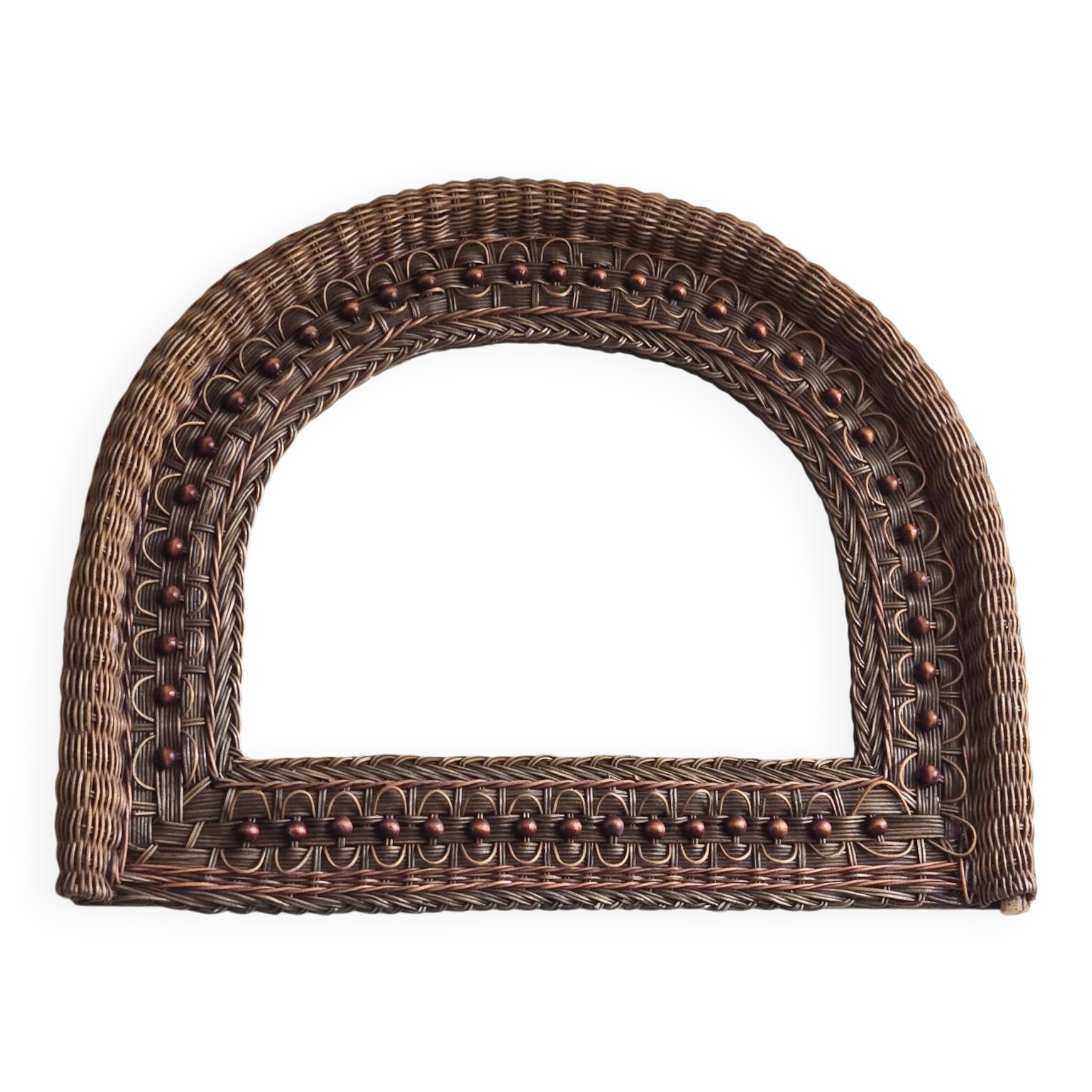 Vintage rattan mirror 1960