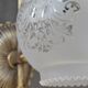Paire d’appliques en verre gravé support en laiton
