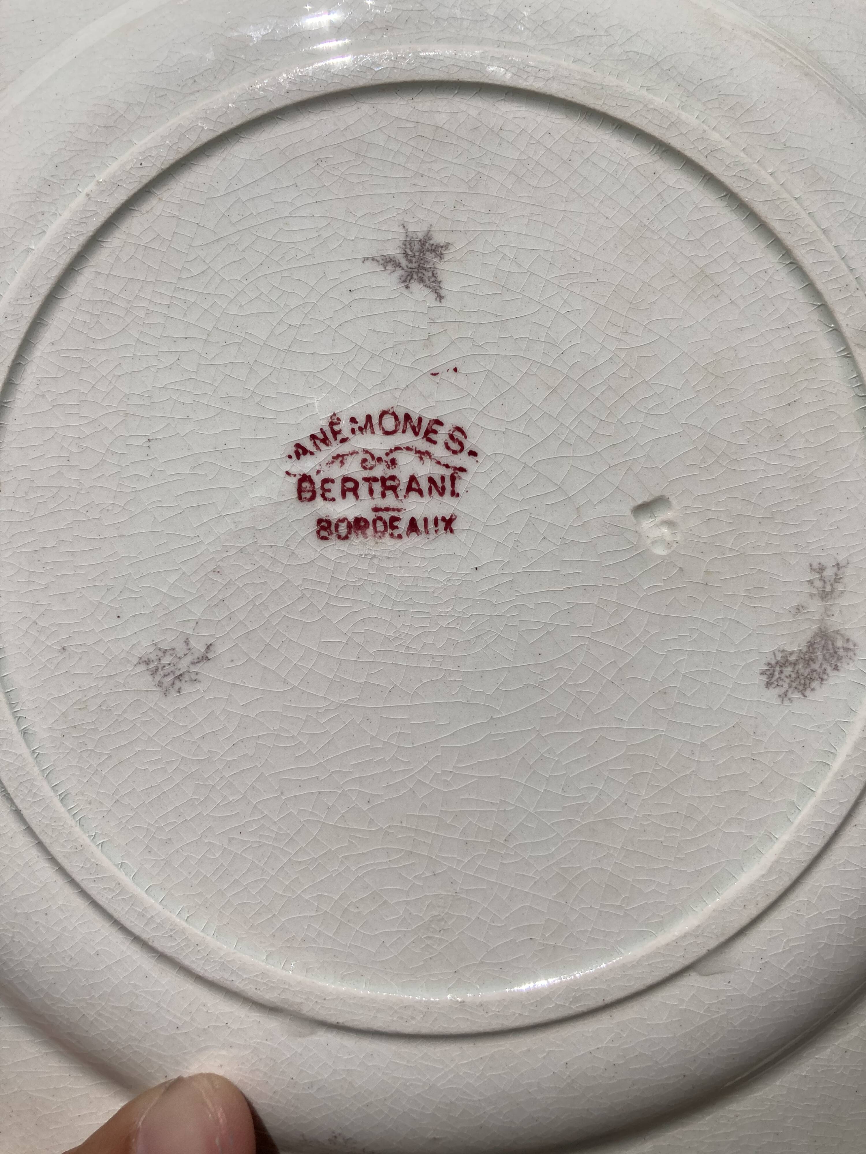 8 flat plates iron earth model Anémone by Bertrand Bordeaux