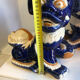 Vintage Chinese food dog ceramic Chinese blue and white dogs foo