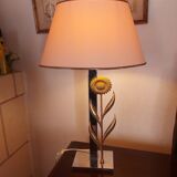 Lampe fleurs de tournesol design années 80's