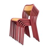 Set of 6 Adult size Mullca school chairs from the 80s