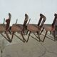 Lot of 4 wooden bistro chairs - 70s 80s 90s