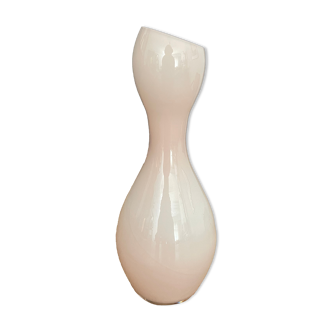 Soliflore vase in pink glass paste