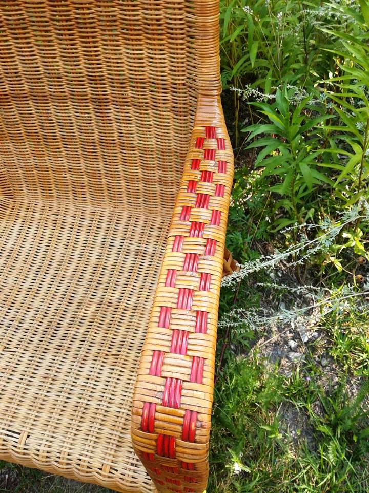 Armchair rattan years 50