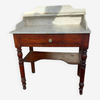 Marble and wood dressing table