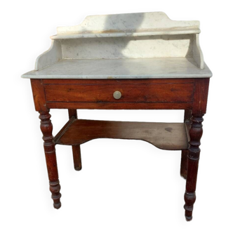 Marble and wood dressing table