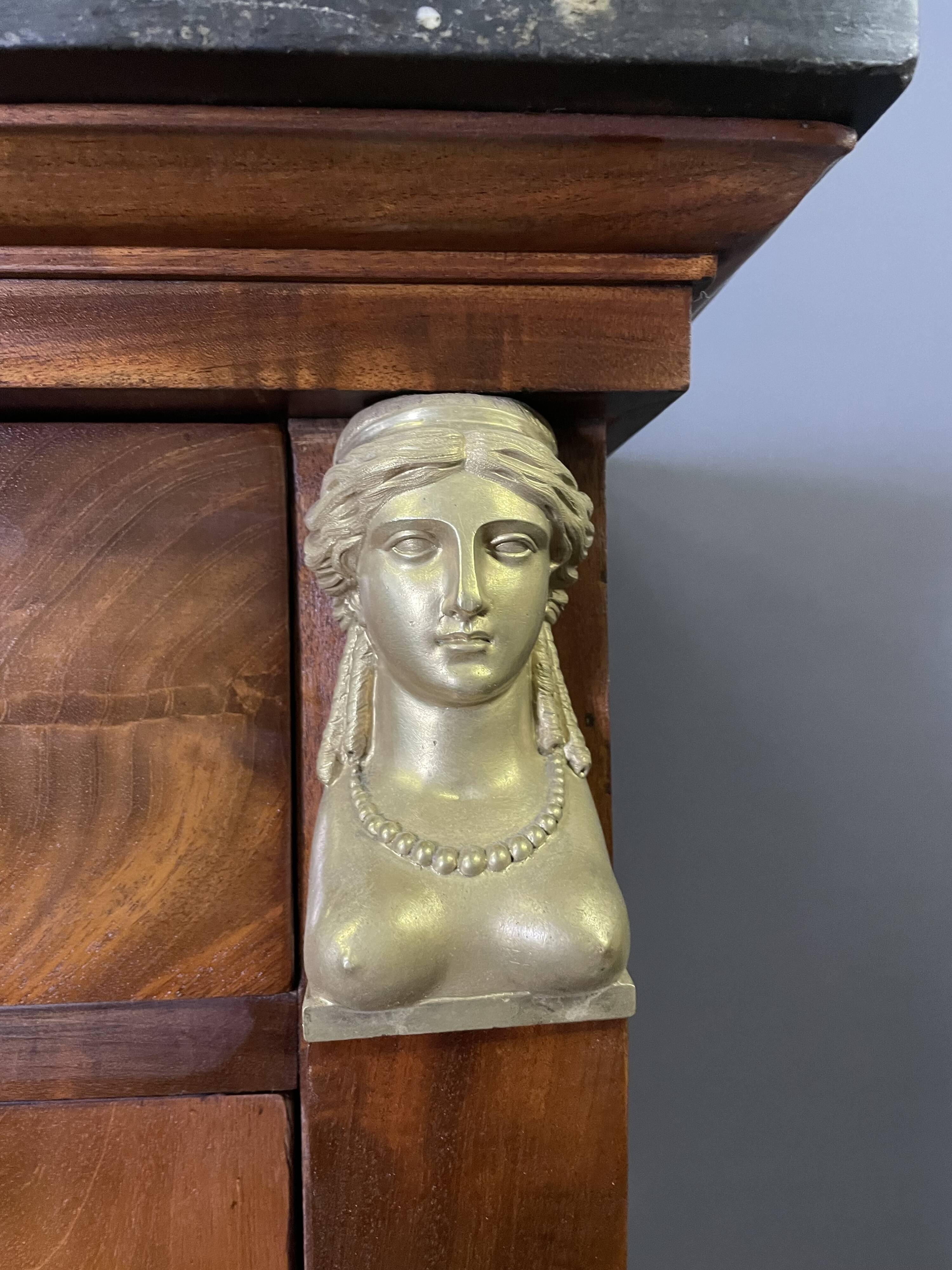 Empire mahogany secretary from the Consulate period.