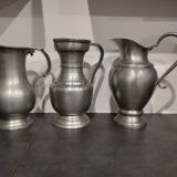 Pewter pitcher signed Jean Goardere