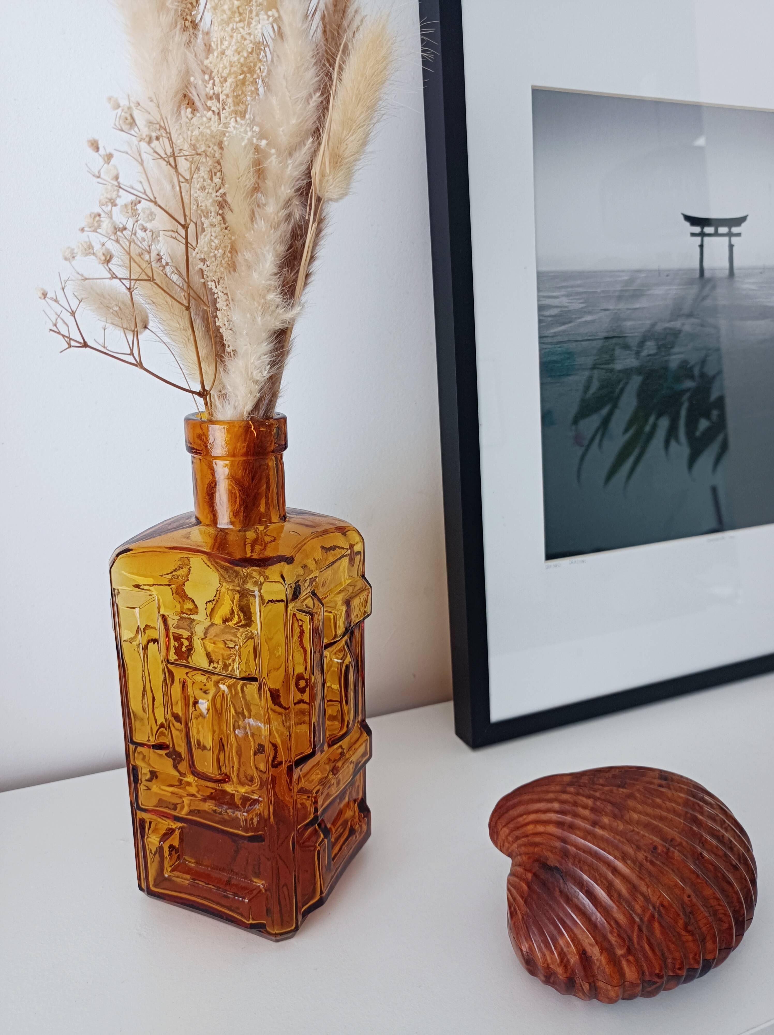 Empoli amber glass carafe