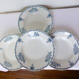 4 deep ironstone plates from St Amand 220513