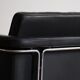 Horst Brüning Model 6912 two seater sofa in black leather for Kill International, Germany 1967