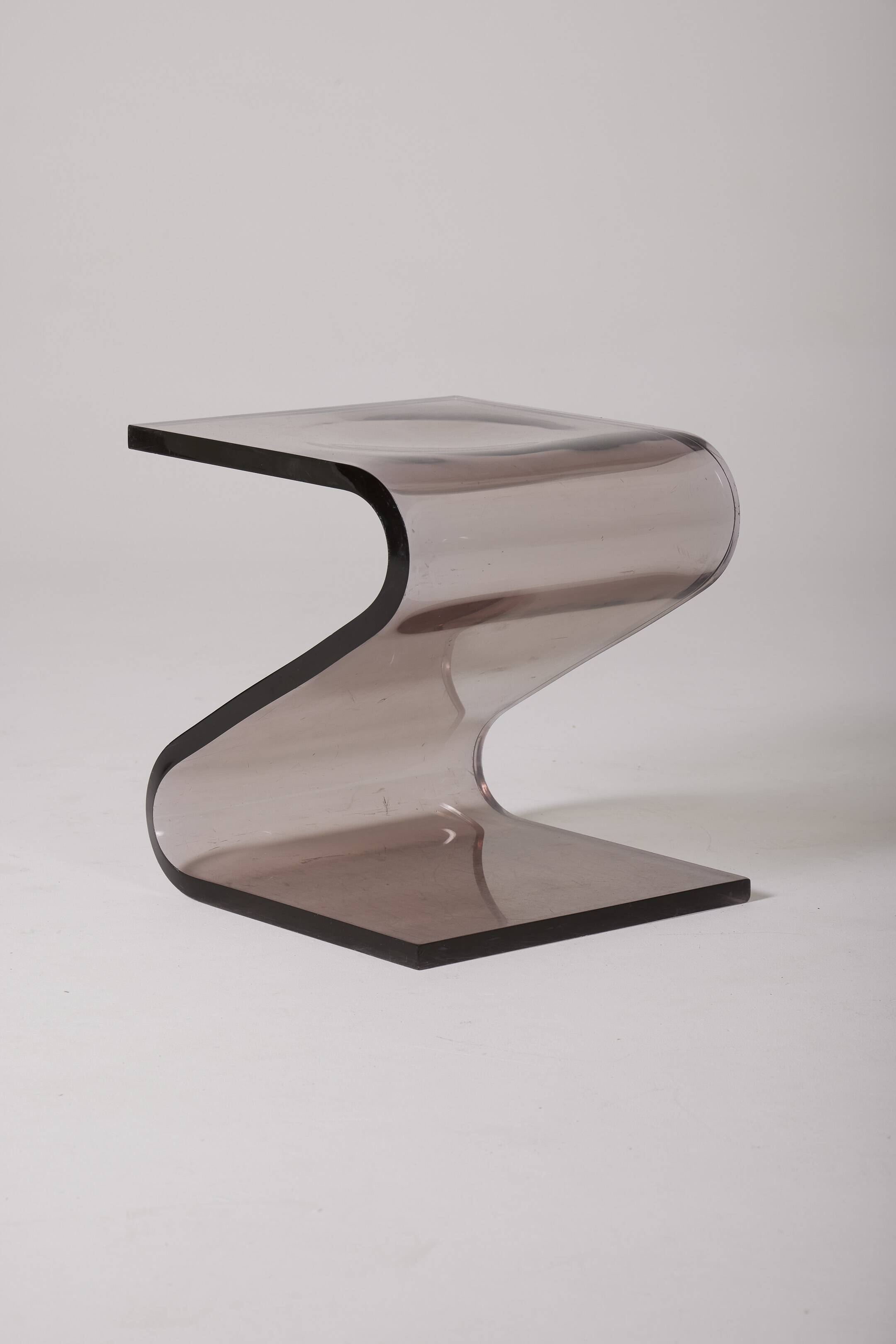 François Arnal plexiglass stool, 1970s