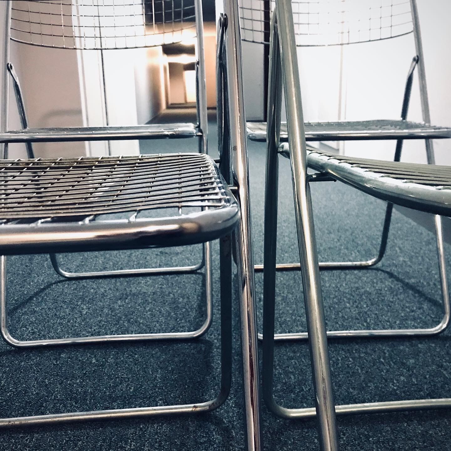 Set of 4 Ted Net folding chairs by Niels Gammelgaard for ikea