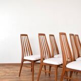 Mid-Century Teak Eva Chair by Niels Koefoed for Koefoeds Hornslet, 1960s, Set of 6
