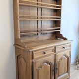 Buffet two bodies Old Furniture in solid oak, Italian rustic style