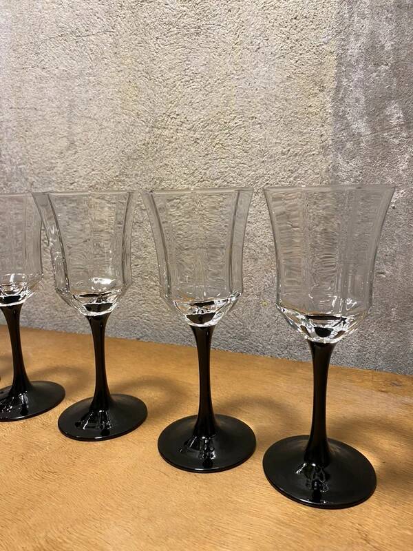 Luminarc octagonal vintage glasses