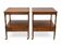 Pair of English mahogany side tables with sliding shelf.